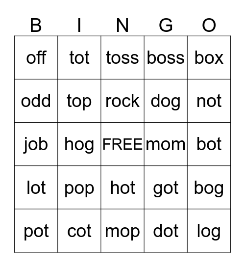 High Noon Lesson 3 Bingo Card
