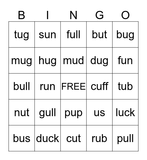 High Noon Lesson 5 Bingo Card