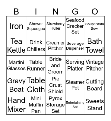 Gift BINGO Card