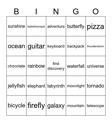 bingo inf craft Bingo Card