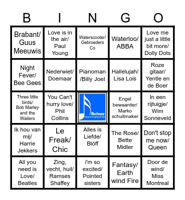 Nootwaar Jubileum Bingo Card