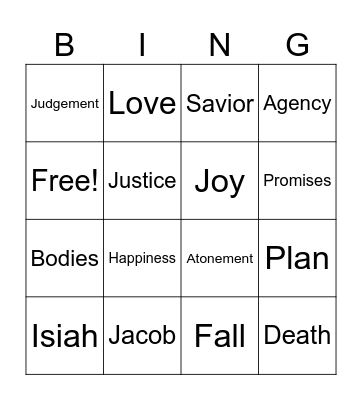 How Great Bingo Card