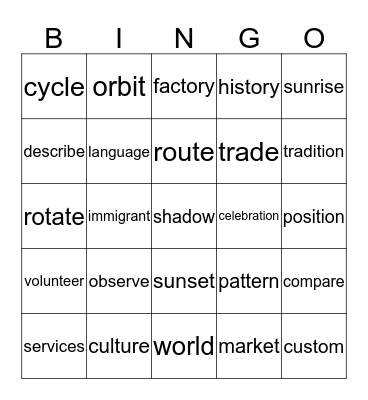 ELD Week 17 Bingo Card