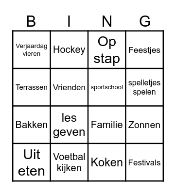 Getting to Know You Bingo Card