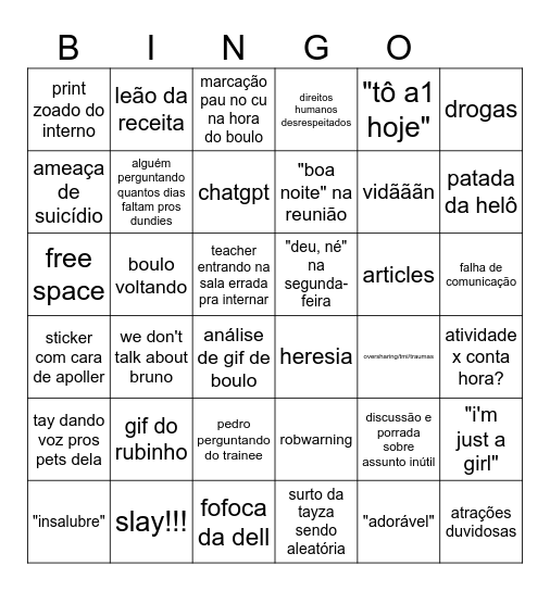 Apollo English Academy Bingo Card