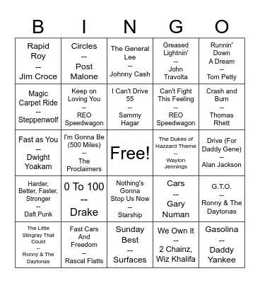 Boogity Boogity Boogity, Let's Play Bingo Card