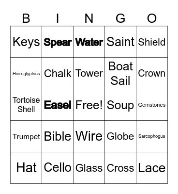 Antiquities to Contemporary Art Bingo Card