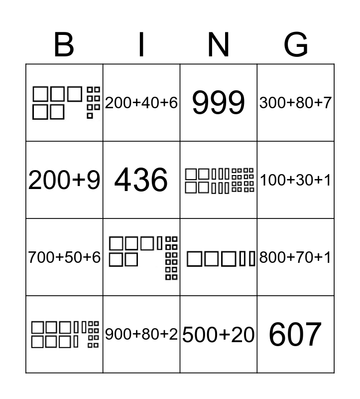 Ways To Write Numbers Bingo Card