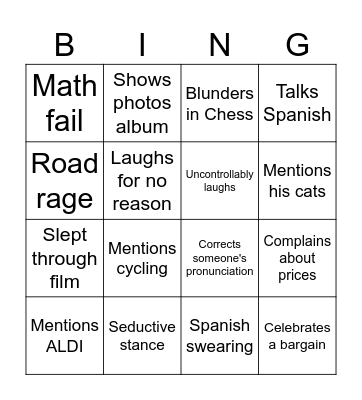 Aryon BINGO Card