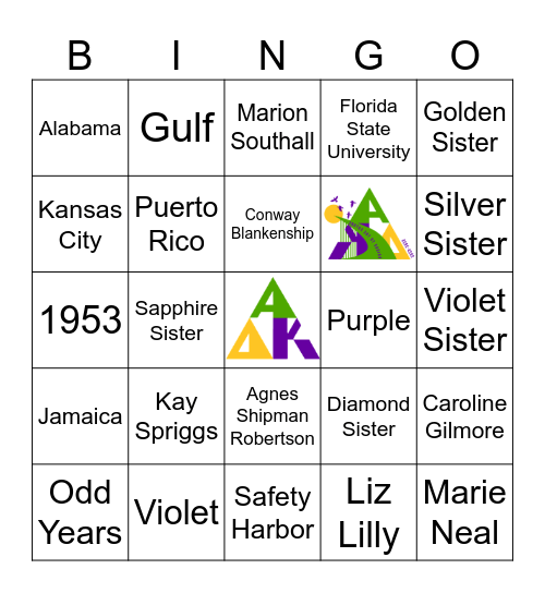District V Bingo Card