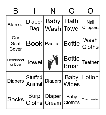 Baby Bingo Card