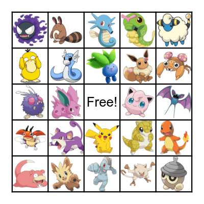 Pokemon Bingo Card