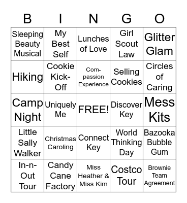 Troop 564  Bingo Card