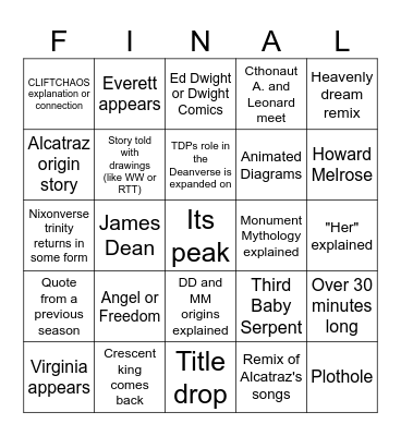 monument mythos finale bingo Card