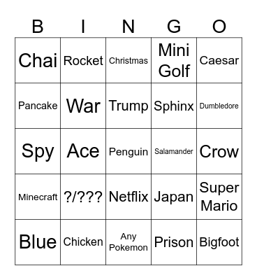 Infinite Craft Bingo Card