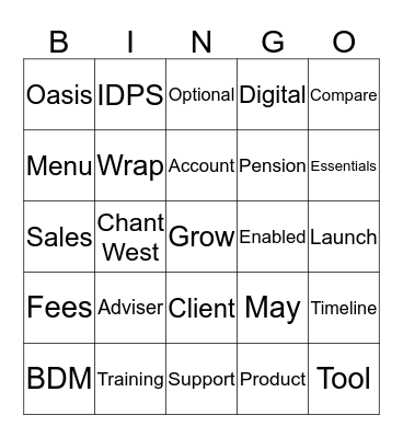 Grow Wrap Bingo Card
