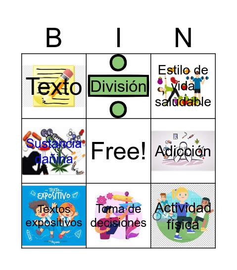 PROYECTO "Alto ahí adicciones" Bingo Card