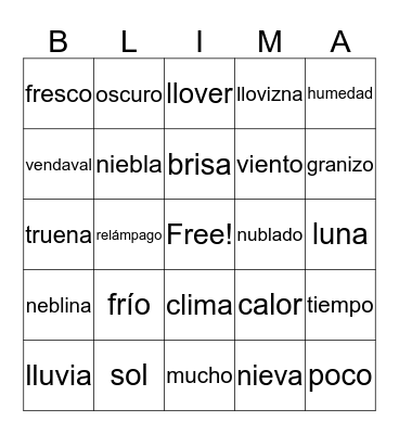 BINGO Card