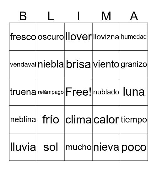 BINGO Card