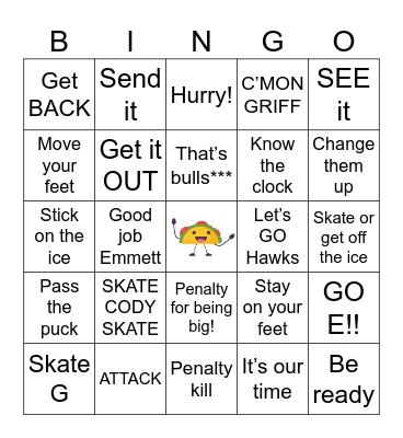 H  A  W  K  S Bingo Card