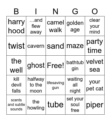 Perry Mexico 2024 Bingo Card