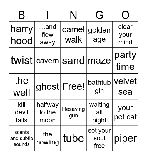 Perry Mexico 2024 Bingo Card