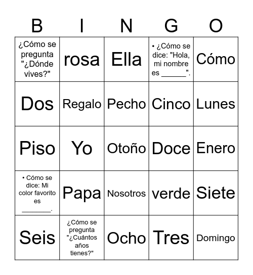 REPASAR Bingo Card