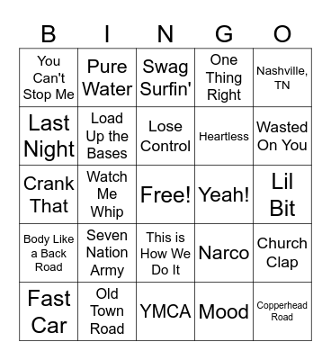 Heat Boys Bingo Card