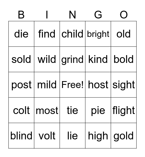 BINGO Card