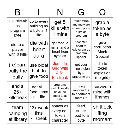 Evil DataBrawl bingo Card