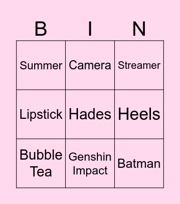 Infinite Craft Bingo Card