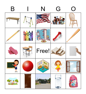 My Community: My School Bingo Card
