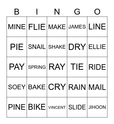 Bingo Card