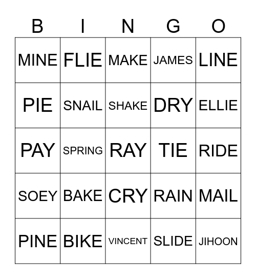Bingo Card