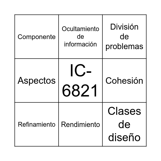 Bingo de Andres Bingo Card