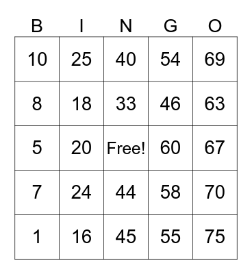 Chichi_Chuchu Bingo Card