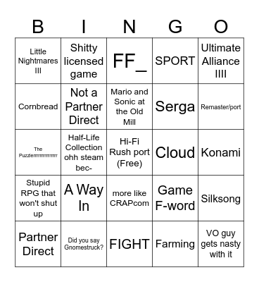 partners dErection ;) 2024 Bingo Card