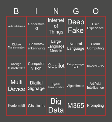 DIGI-Event Bingo Card