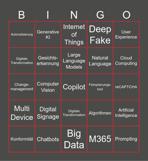 DIGI-Event Bingo Card