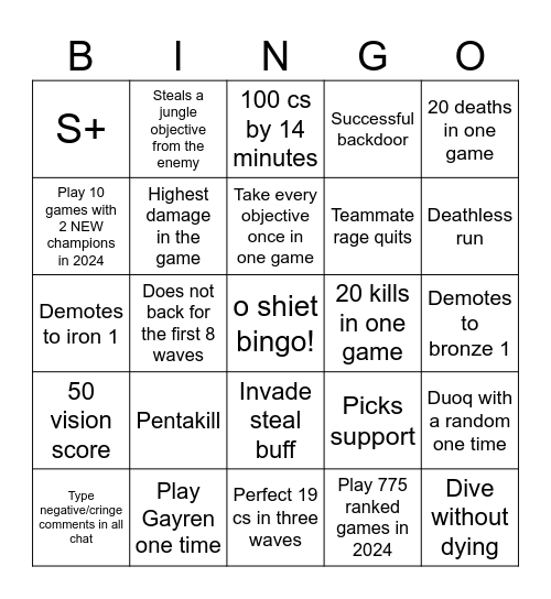 Francis bronze adventures bingo sheet Bingo Card