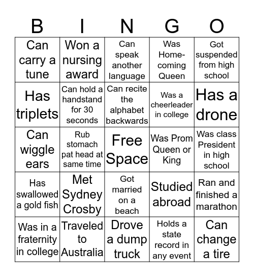 CHP BINGO  Bingo Card
