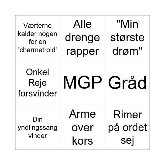 MGP Bingo 2024!! Bingo Card