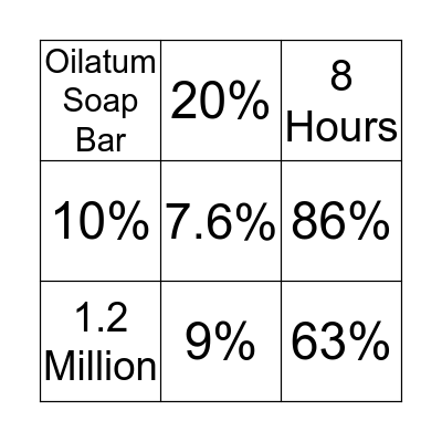 Oilatum Bingo  Bingo Card