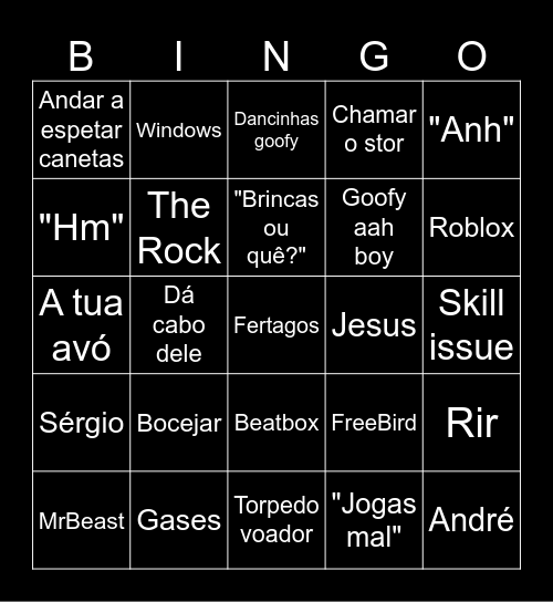 Engeneer Bingo Card