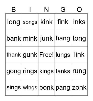 Welded Sounds Bingo Card