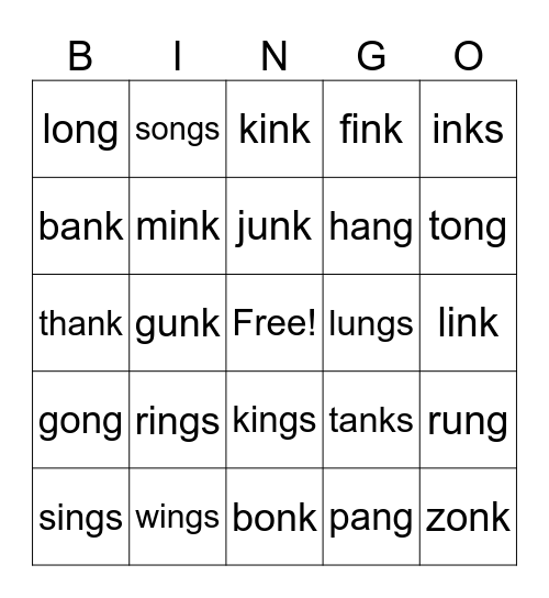 Welded Sounds Bingo Card