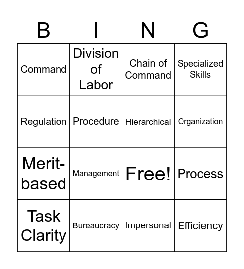 Bingo Card