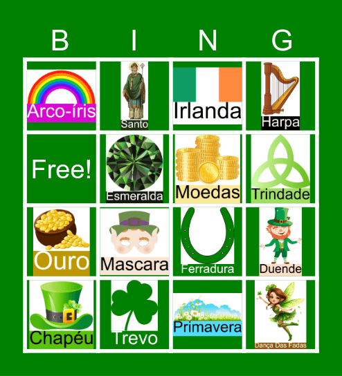 ST. Patrício Bingo Card