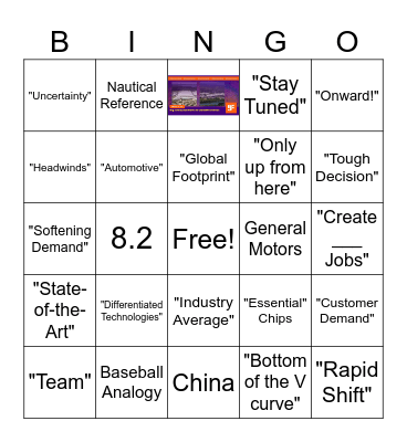 GF Press Conference Bingo Card