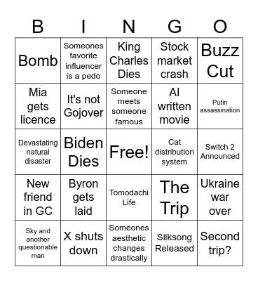2024 Bingo Card